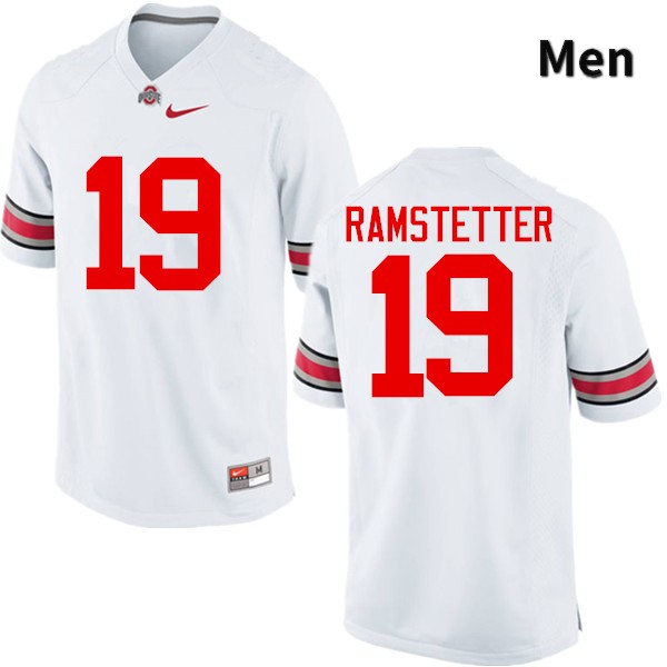 Ohio State Buckeyes Joe Ramstetter Men's #19 White Game Stitched College Football Jersey